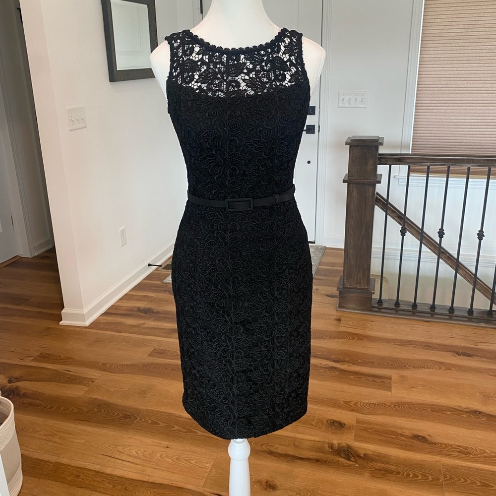 WHBM Black Lace Cocktail Dress Sz 0